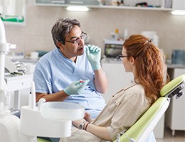 Woman and dentist