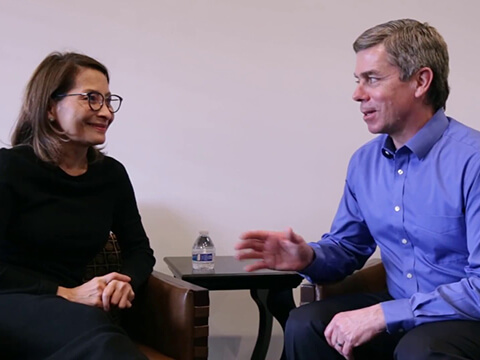 Ann Arbor dentist chatting with patient