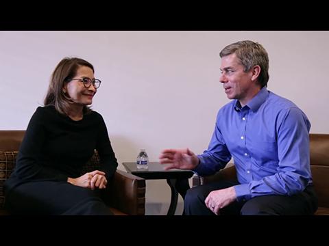 Ann Arbor dentist chatting with patient