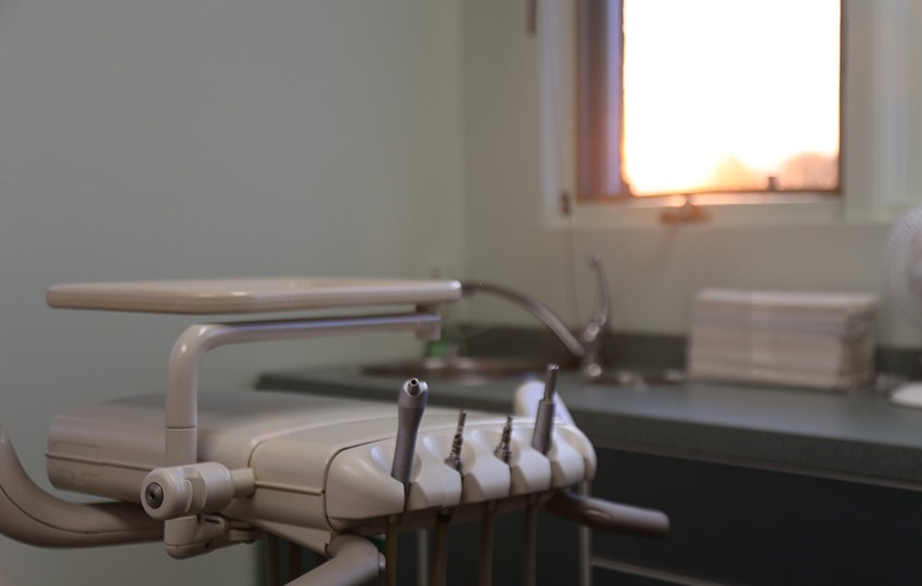 High tech dental exam room